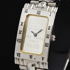クレディスイス インゴット腕時計 シルバー クレディスイス インゴット Sv シルバー 2g 電池交換済