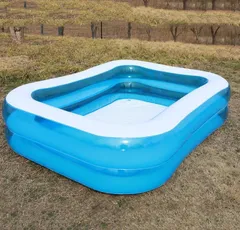 プール ビニールプール ビッグサイズ 家庭用 プール 水遊び 大型プール 電動 ポンプ エアーポンプ 空気入れ 200×150×50cm