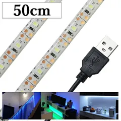 LEDテープライト USB 50cm 防水 イルミライト イルミネーション 白ベース 1本