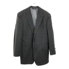 80年代 USA製 Polo by Ralph Lauren ポロ ラルフローレン テーラードジャケット ストライプ グレー(メンズ L相当)中古 古着 V0276