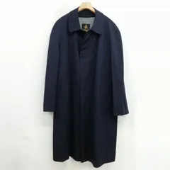 美品！LANVIN　シルク100%ロングステンカラーコート　Lサイズ　ネイビー LANVIN PARIS ステンカラーコート シルク100% ネイビー M - メルカリ