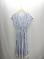 ◇ ◎●未使用● ⊂ GLACIER グラシア 花柄 ロング ワンピース サイズL ブルー系 レディース E  【1502060001588】