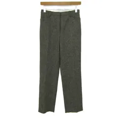 バーバリーロンドン ロングパンツ ウール混 ストレッチ ブランド ボトムス レディース 38サイズ 杢グレー BURBERRY 【中古】