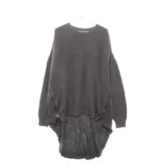 FACETASM (ファセッタズム) 23SS HIGH-LOW ZIPPER KNIT ABH-KN-U01 ハイ&ロー レイヤードジップニット セーター グレーのサムネイル