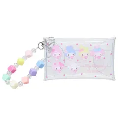 【メール便】マイメロディ ミニポーチ ビーズチェーン付きクリアマルチケースS ガーリーポップハート 整列 サンリオ マリモクラフト 小物入れ キャラクター グッズ 
