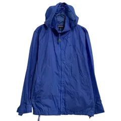 LANDS'END ナイロンジャケット L ブルー ランズエンド ジップアップ フード付き アウター 薄手 古着卸 アメリカ仕入 a612-5710のサムネイル