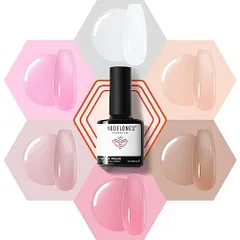 Modelones ジェルネイル カラージェルセット シロップジェル ピンク、ヌード、白、6色 UVLED対応 ポリッシュタイプ ギフト ポリッシュタイプ キット 初心者 に適合セット