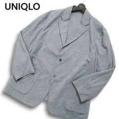 22SS★ UNIQLO ユニクロ 通年 ストレッチ ジャージー テーラード ジャケット Sz.4XL メンズ 灰 グレー 大きいサイズ 特大