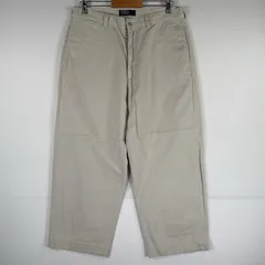 古着 ポロバイラルフローレン Polo by Ralph Lauren USA製 チノパンツ ポロチノ ワンポイント スラックス w34 L32  ベージュ メンズ