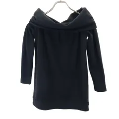 サンローラン 80s フランス製 ヴィンテージ 長袖 オフショル カットソー 34 ブラック SAINT LAURENT ニット レディース
