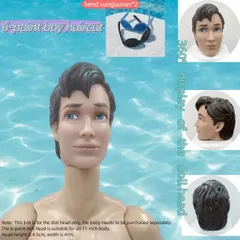 アクションフィギュア 1/6スケール 頭 ヘッド 黒人 ブラウン 色黒 茶髪 外国人 男性 PVC 汎用 素体 おもちゃ 交換 デッサンドール バービー人形 t9097
