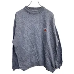 CONVERSE ロゴスウェット Mサイズ コンバース オールスター 刺繍 ネイビーグレー 古着卸 アメリカ仕入 t2406-3089