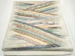 平和屋着物▽スリーシーズン　春夏秋　太鼓柄袋帯　幾何学文様　金銀糸　正絹　逸品　未使用　CAAY2499hy