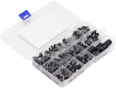 新品 オーディオファン 電解コンデンサ 電子部品パッケージ 電子工作基本部品セット 電解コンデンサ分類ケース 大容量 高周波 低抵抗 長寿命 キット 範囲0.47uf－1000uf 13種規格、200pcs