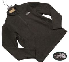新品正規 ノースフェイス 海外限定 ミドルゲージ天竺 裏起毛 MOUNTAINEER ジップアップ フリース メンズLダークグレー(DGY)