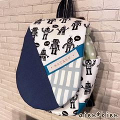 ベビーリュック 作品例♪ ロボット　藍染　デニム