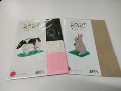 【新品】KAKUKAU 「ウシ・ウサギ２個セット」 bog craft ボグクラフト 組み立てるインテリア 工作 飾り カクカク TINY