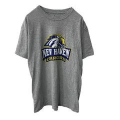 Champion 半袖 プリントTシャツ M ライトグレー チャンピオン クルーネック ビッグプリント スポーティー 古着卸 アメリカ仕入 a706-5827