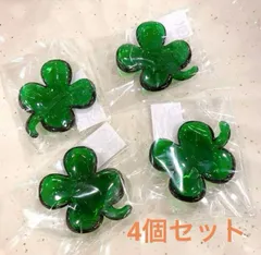 四つ葉 クローバー 箸置き ガラス