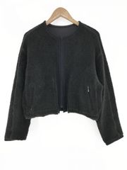 MACPHEE マカフィー ウール混 リバーシブル ノーカラー ジャケット size36/カーキ×グレー ◆■ レディース