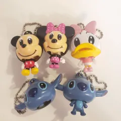 ディズニー　Disney　ミッキー　ミニーちゃん　デイジー　スティッチ　フィギュア　ぴょっこりマスコットキーホルダー　セット　まとめ売り