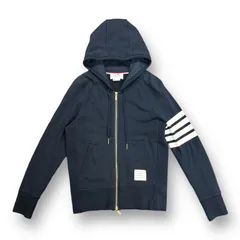 定価119900円　国内正規 THOM BROWNE 4BAR ジップパーカー MJT022H-00535461 ライン スウェット フーディ トムブラウン 3　ネイビー　66773Aのサムネイル
