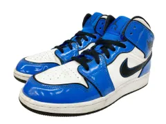 NIKE (ナイキ) AIR JORDAN 1 MID SE エア ジョーダン1 ミッド スニーカー BQ6931-402 25cm US7Y シグナルブルー×ブラック×ホワイト メンズ/028