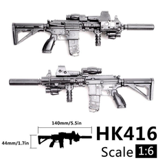 新品!!送料無料!! 1/6スケール HK416 未組立 銃 プラモデル