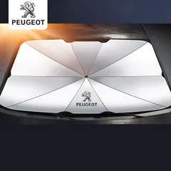 新品 フロントガラスシェードプジョーPEUGEOT車用サンシェード傘型 折り畳み 遮光遮熱 暑さ対策 汎用 車内アクセサリー kkkgka