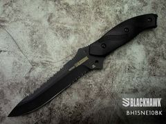 ブラックホーク  BH15NE10BK ナイトエッジ フィクスドナイフ 直波コンビ刃 Blackhawk Nightedge Fixed Blade Knife BLACKHAWK (サバゲー)