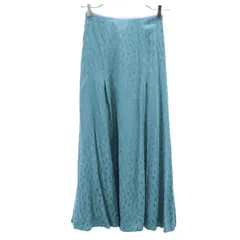 リリーブラウン バックレースアップ フレアー 総柄 スカート 0 グリーン系 Lily Brown レディース 【中古】  【230308】