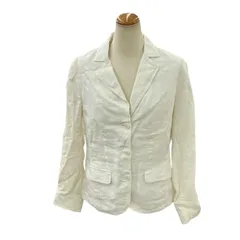 186004 訳アリタグ付き L.L.Bean エルエルビーン テーラードジャケット S ホワイト 定価9429円 麻・リネン