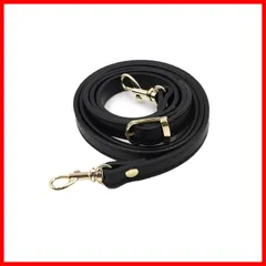 調節可能 ショルダーバッグ ショルダーベルト ひも レザー バッグ修理 交換用 カバン 持ち手ストラップ バッグ ショルダースト 単品 ショルダー ラップ ショルダーストラップ バッグ用 約120cm… [YINKE] (ブラック+ゴールドのバックル)