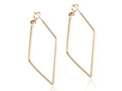 ピアス レディース スクエア フープピアス ゴールド ジュエリー アクセサリー シンプル カジュアル 大人 ワンポイント