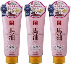 【数量限定】温泉水配合＜さくらの香り＞ 馬油保湿スキンクリーム 200gX3本◆ ◆【国産素材】3本セット◆リシャン