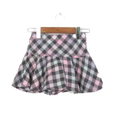 メゾピアノ フレアスカート チェック柄 ボトムス キッズ 女の子用 120サイズ ピンク×グレー Mezzo Piano 【中古】