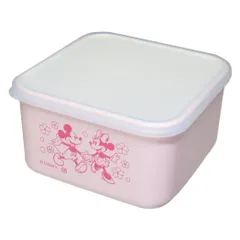 ミッキー＆ミニー お弁当箱 スクエアランチプラスＭ さくら柄 ディズニー ヤクセル ランチグッズ かわいい キャラクター グッズ 