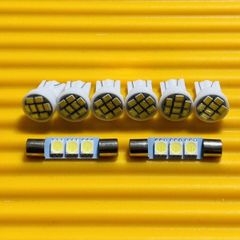 お得セット◇R35 GT-R ームランプ フルセット T10 LED ホワイト 8個セット 日産  カー用品 アクセサリー 車検対応