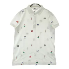 サイズ：2 JACK BUNNY ジャックバニー  半袖ポロシャツ 刺繍 総柄 ホワイト系 [240101414330] ゴルフウェア レディース ストスト