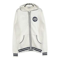 ほぼ新品 マンシングウェア ゴルフウェアホワイトストライプメッシュ 