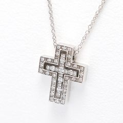 ダミアーニ / DAMIANI　ベルエポック クロス ネックレス XXS　20083507　ダイヤモンド 　K18WG　ホワイトゴールド　45cm【中古】 商品番号 L-158226