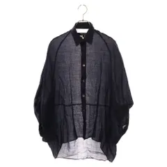 JUNYA WATANABE COMME des GARCONS (ジュンヤワタナベ コムデギャルソン) 16SS 変形 ラグラン リネン シアーシャツ ネイビー レディース JQ-B002のサムネイル