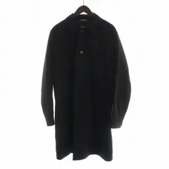 ヒューゴボス HUGO BOSS ステンカラージャケット 長袖 シングル 総裏地 裏地キルティング ロゴ 48 M 黒 ブラック ■GY18 /MQのサムネイル