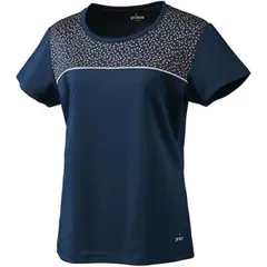 【新品】【Sサイズのみ】prince（プリンス）ゲームシャツ 半袖 テニスウェア レディース・ウィメンズ   ネイビー  WS0030-127-S