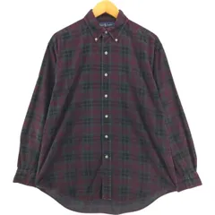 古着 ラルフローレン Ralph Lauren BLAIRE チェック柄 長袖 ボタンダウン コーデュロイシャツ メンズM相当/eaa544348
