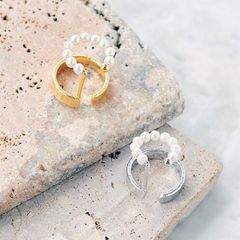 【amplis / アンプリス】pearl stations earcuff  /  イヤカフ パール シルバー ゴールド