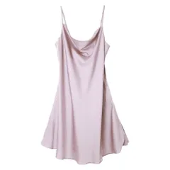 スリップ ベビードール レディース サテン セクシーランジェリー スリット エレガント シンプル ペチコート オールシーズン M L LL 黒 赤 紫 緑 su-005