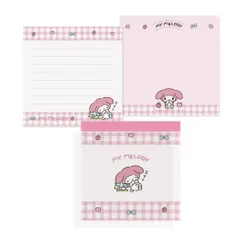 【メール便】マイメロディ メモ帳 スクエアメモ ゆるっとシンプル サンリオ エムプラン メモ用紙 メッセージ かわいい キャラクター グッズ 