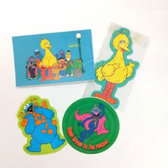 セサミストリート SESAME STREET ステッカー4枚セット ビックバード クッキーモンスター エルモ レア ビンテージ メール便