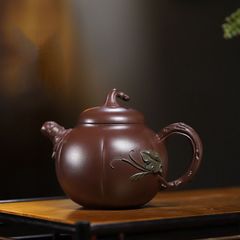 中国美術 紫砂 緑泥 南瓜急須 茶壷 在銘 古玩 V R8237 - メルカリ